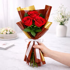 Kit Presente Dia das Mães - Bolsa Luxo, Cinto e Carteira + Brinde Hoje (Rosas Vermelhas)