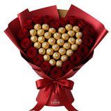 Buquê de Rosas com Ferrero Rocher